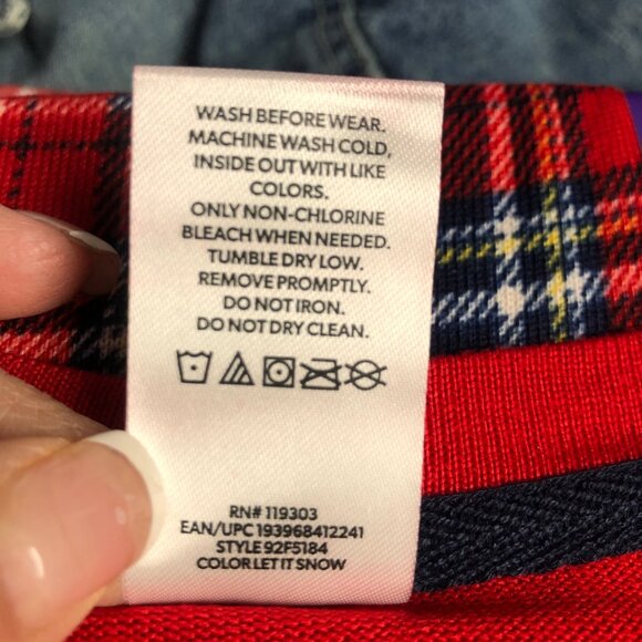 Members Mark Holiday 2-Piece Let it Snow Pajama Set Womens Sz XXL Red Plaid NEW - Picture 5 of 7